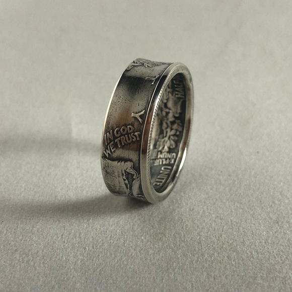 Walking Liberty Coin Ring (90% Silver) - Picture 3 of 5